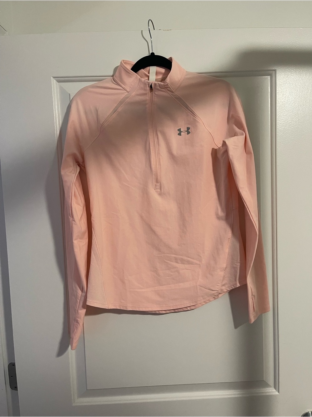 Under Armour Women's Pink Long-Sleeve Quarter-Zip Top - Size M